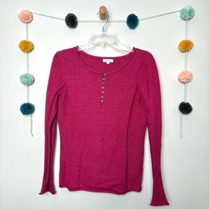 Sundance Homestead Henley Sweater in Rose
